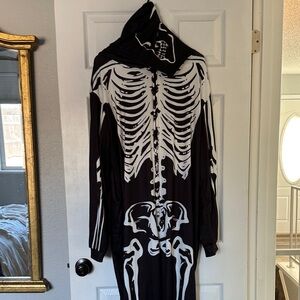 Black and White Skeleton Costume Onesie